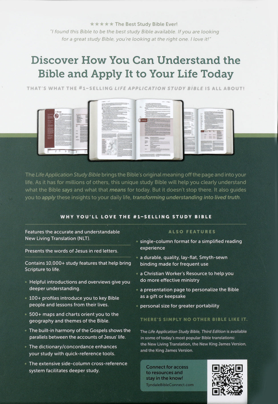 Black red NLT Life Application Study Bible third edition personal size