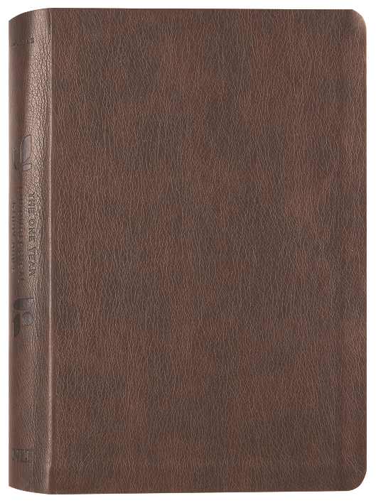NLT One Year Chronological Study Bible in Rustic Brown leather cover