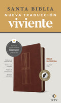 Biblia ultrafina NTV con Filament en tono de café, índice, letra roja, edición en español