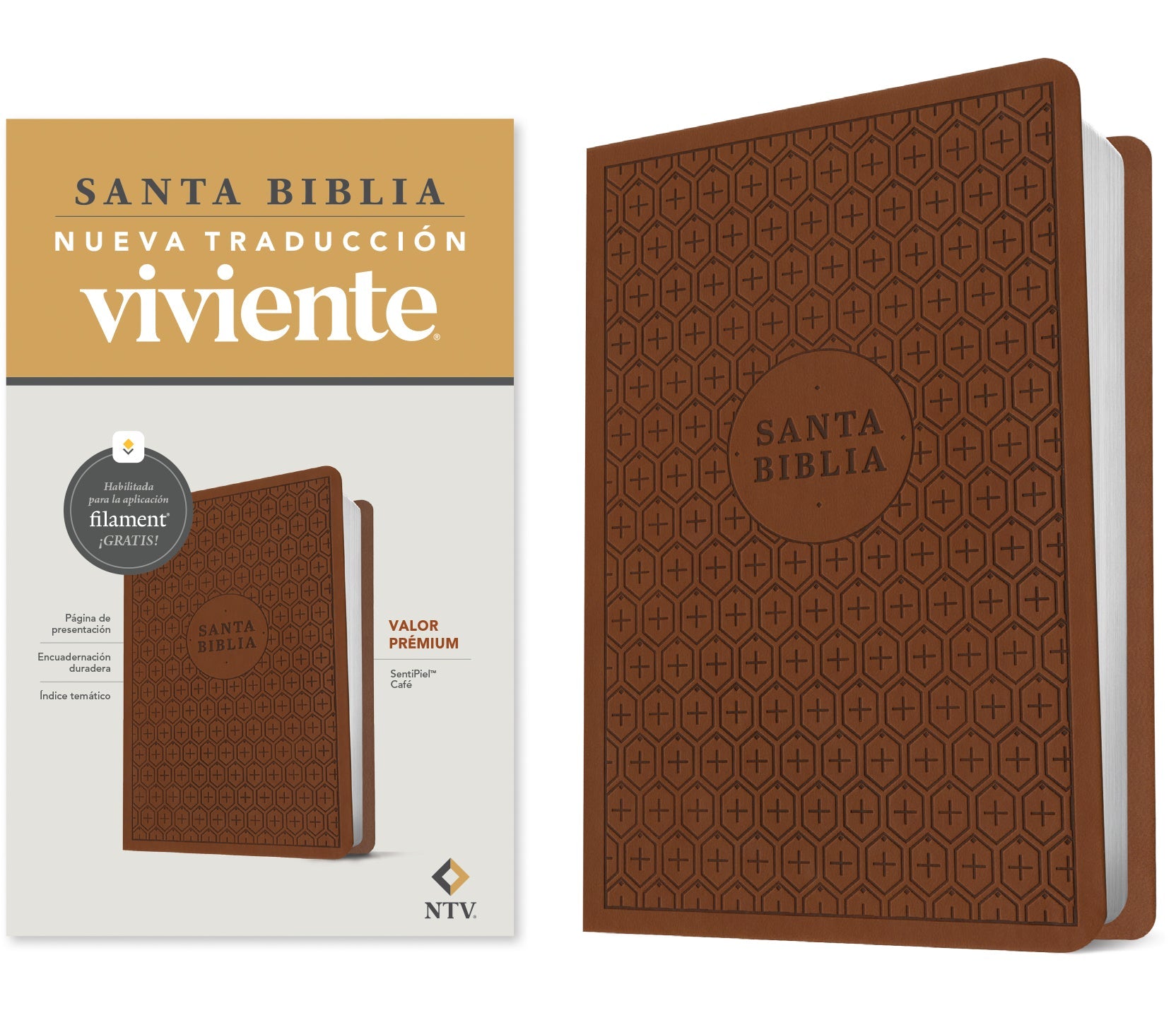 NTV Premium Value Bible con Filament Café en español, edición de alta calidad