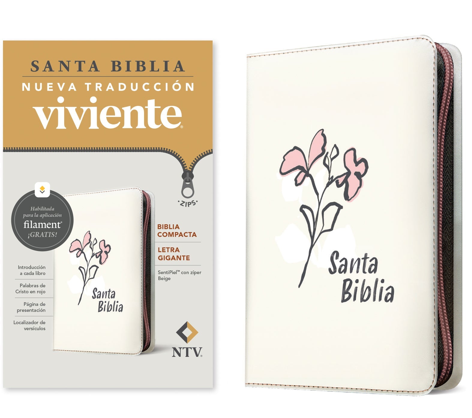 NTV Global Language Bible Spanish Edition with Red Letter Bilingual Bi-Fold