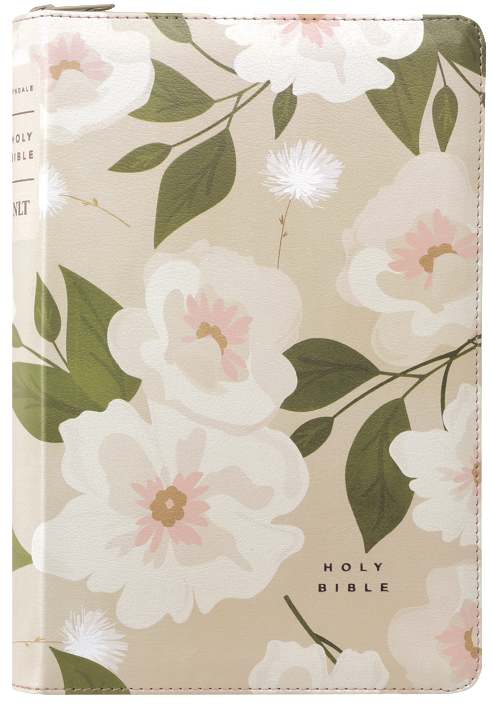 NLT Thinline Reference Bible Filament Enabled with Tender Blossom Taupe Cover