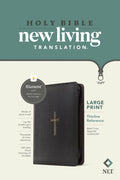 NLT Large Print Thinline Reference Bible with Filament Enabled Black Cross and Red Letter Edition