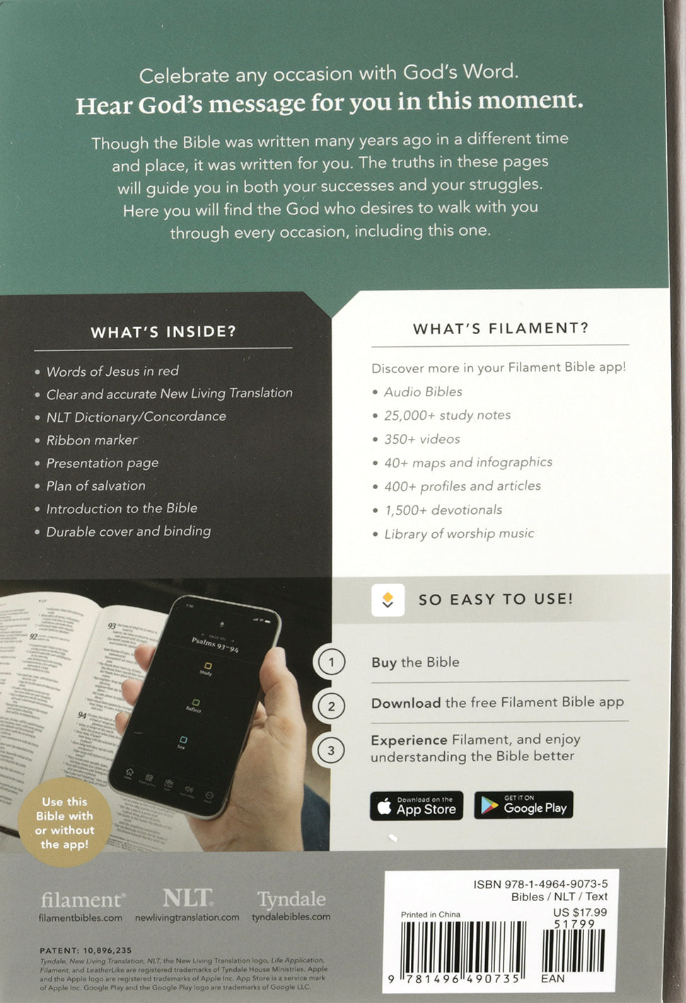 New Living Translation Premium Gift Bible in Star Cross Taupe (Red Letter Edition)