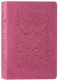 NLT New Living Translation Premium Gift Bible in Very Berry Pink Vines Red Letter Edition
