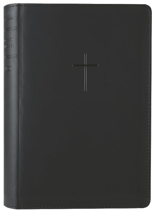 Classic black leather cover NLT Premium Gift Bible with red letter edition