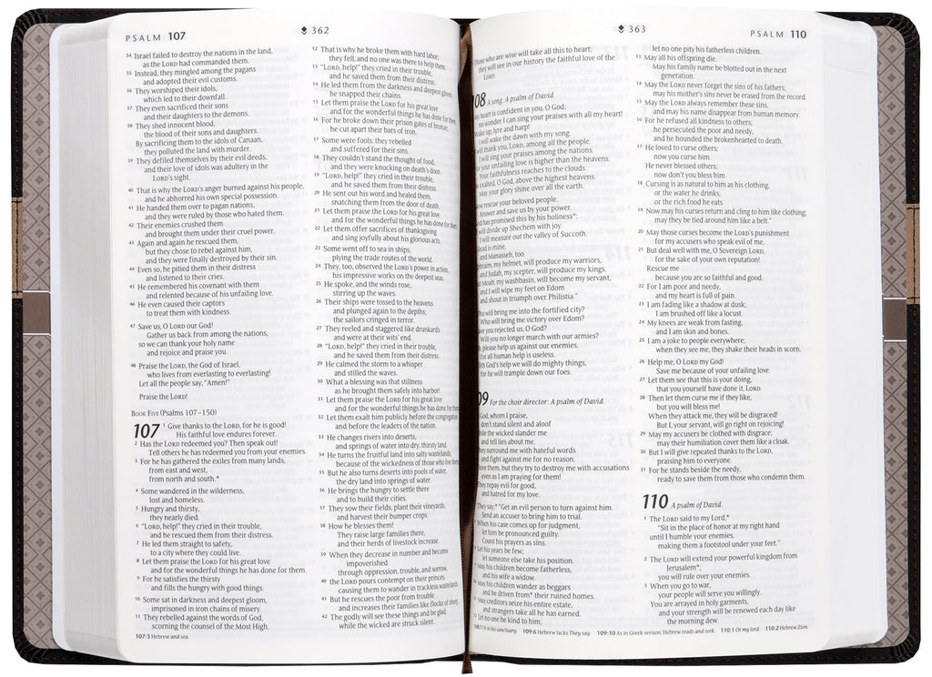 Purchase New Living Translation Premium Gift Bible in Dark Brown/Tan (Red Letter Edition) Online