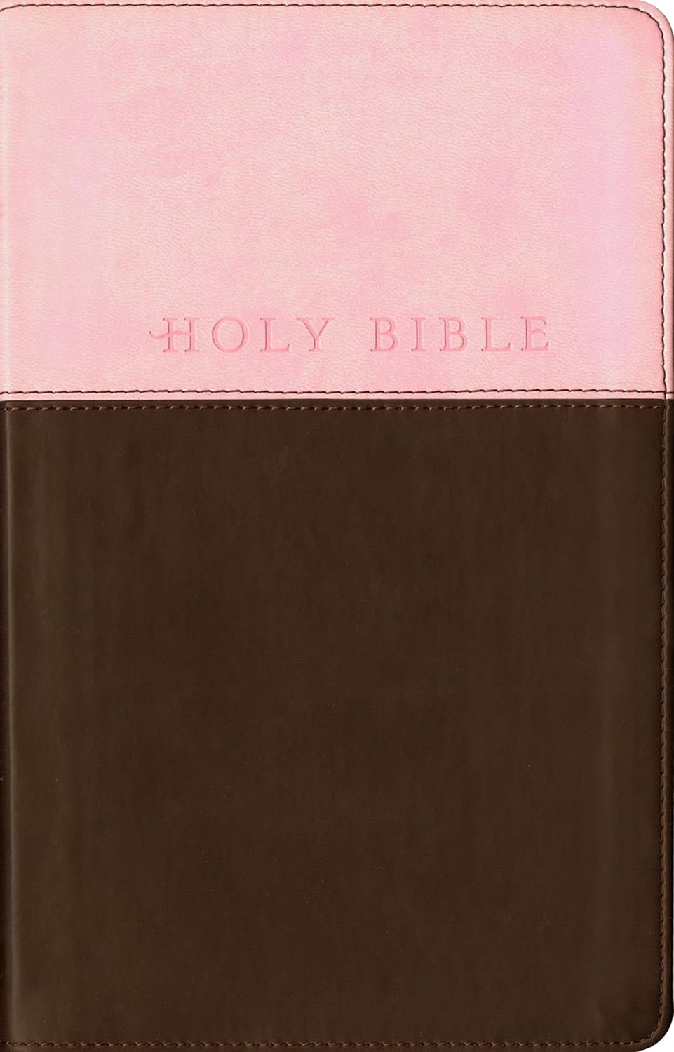 NLT Premium Gift Bible Red Letter Edition with beautiful pink and dark brown exterior.