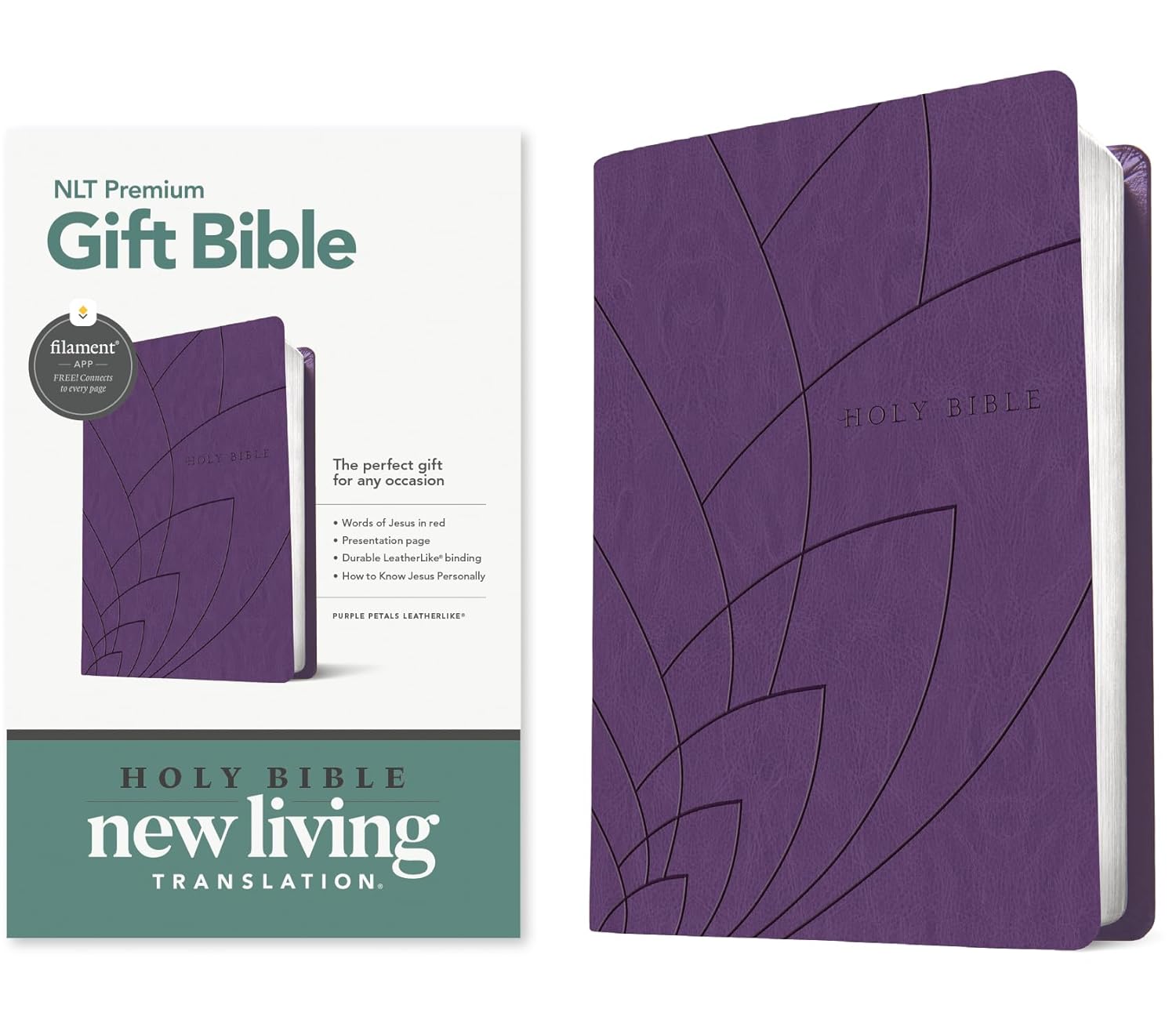 NLT New Living Translation Premium Gift Bible in Red Letter Edition, Filament Enabled