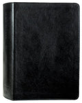 Elegant black leather cover adorns the CSB He Reads Truth Bible, a luxurious Bible for the discerning reader