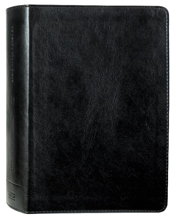 Elegant black leather cover adorns the CSB He Reads Truth Bible, a luxurious Bible for the discerning reader