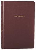 Elegant Burgundy Leather Bound CSB Gift Bible with Red Letter Edition