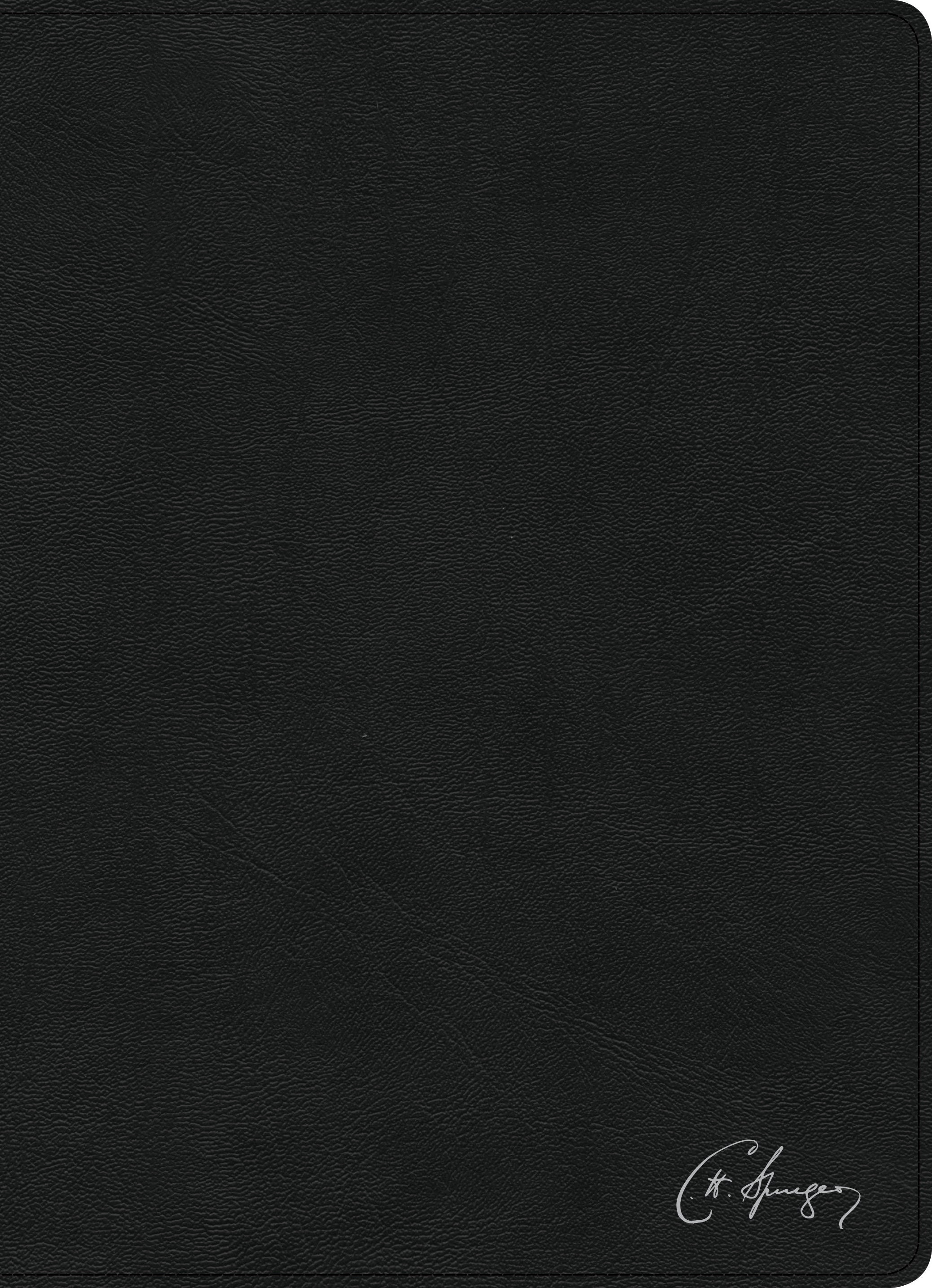 Bible study resource in Spanish, RVR 1960 translation, Spurgeon edition, black cover.