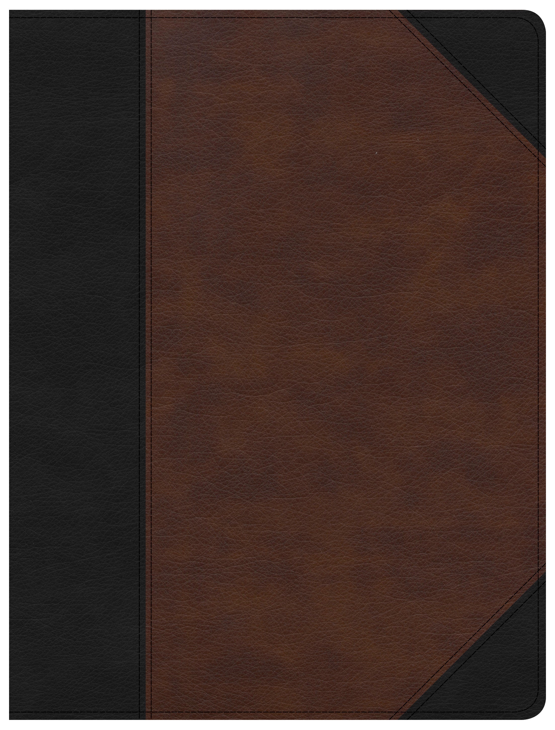 Elegantly designed luxury Black/Brown Indexed Christian Standard Bible edition for the refined reader.