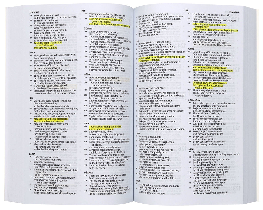 Close-up of CSB God Loves You Bible for kids' scripture study