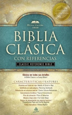 Spanish Reina-Valera Reference Bible in black (red letter edition)
