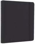 Bible with journaling space in a classic black leather design.