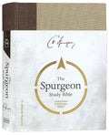 Elegant Brown/Tan Leather Bound CSB Spurgeon Study Bible