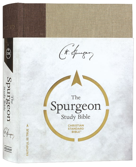 Elegant Brown/Tan Leather Bound CSB Spurgeon Study Bible