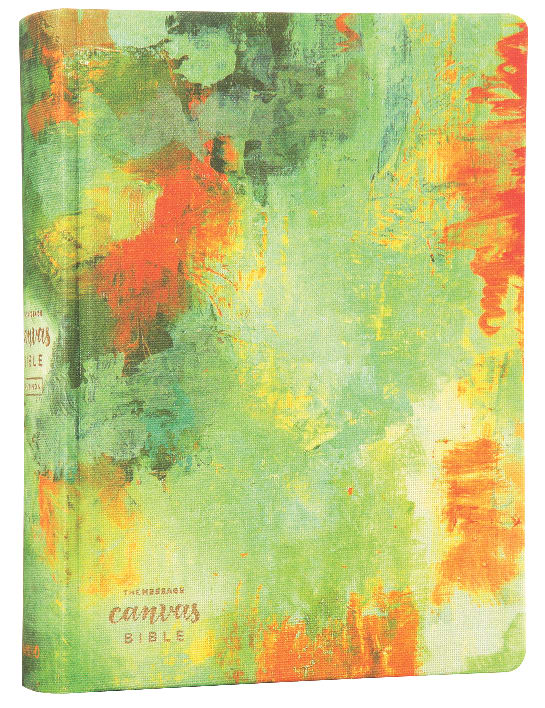 Black Letter Edition of the ESV Message Canvas Bible for journaling and coloring the story of God.