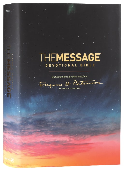 Personalize your faith with the Message Devotional Journaling Bible, featuring black letter edition.