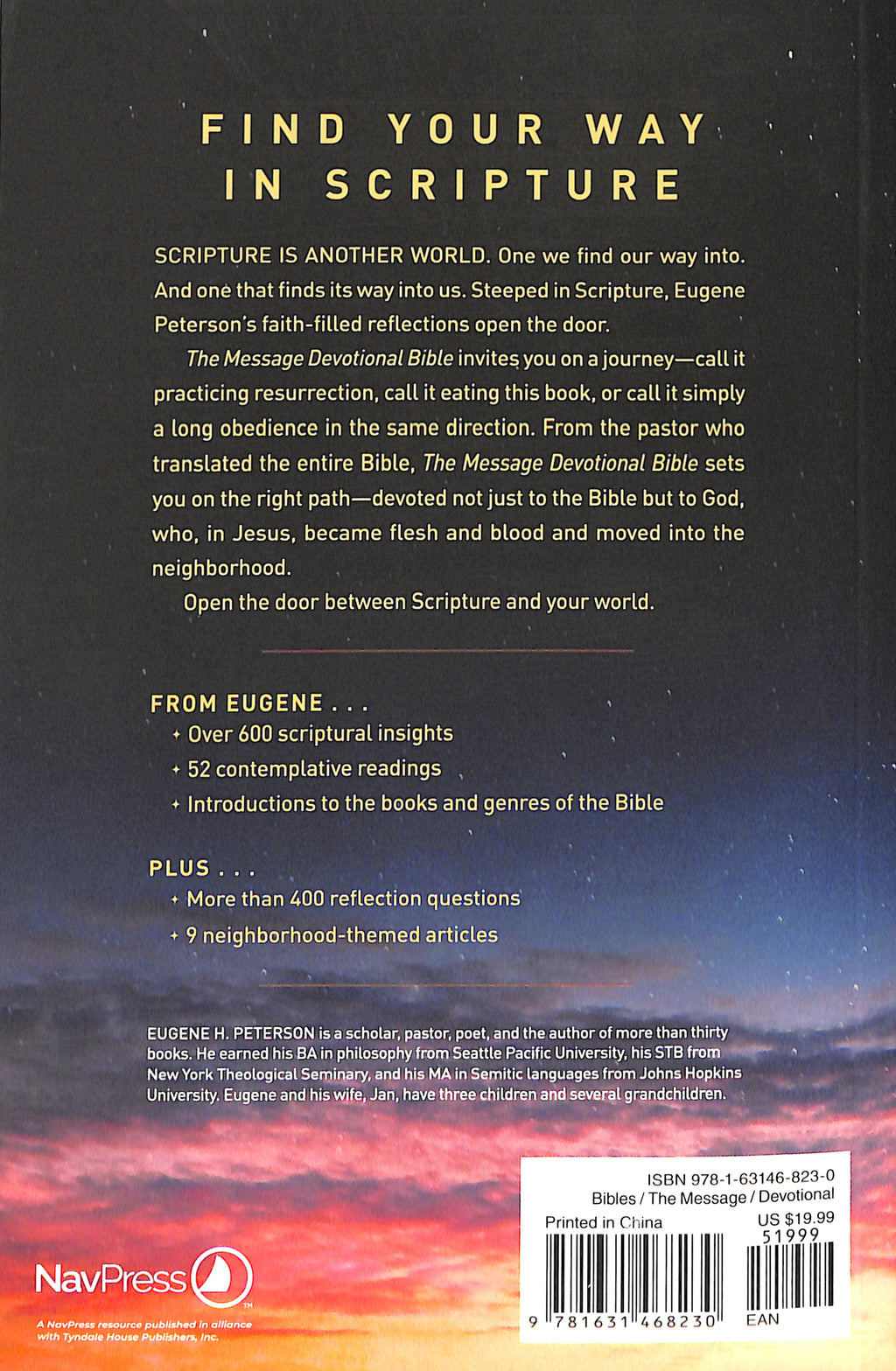 Message Devotional Bible (Black Letter Edition)