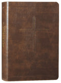 Brown leather bound Message Devotional Bible with black letter edition