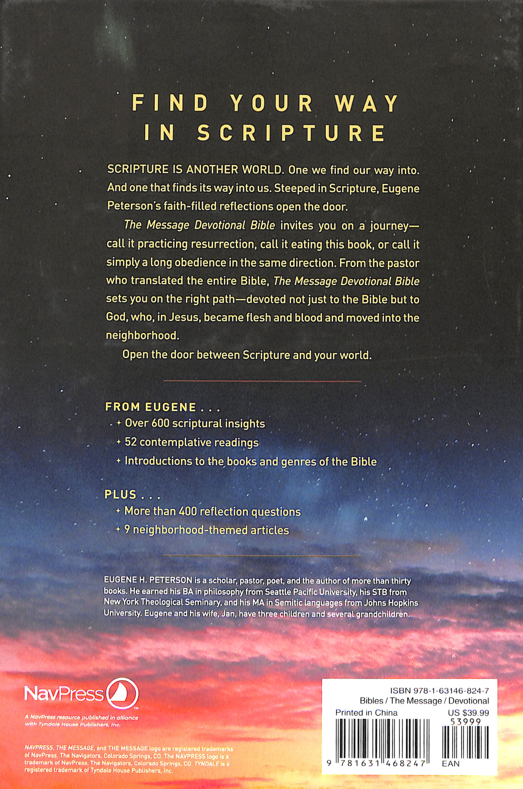 Message Devotional Bible Brown Cross (Black Letter Edition)