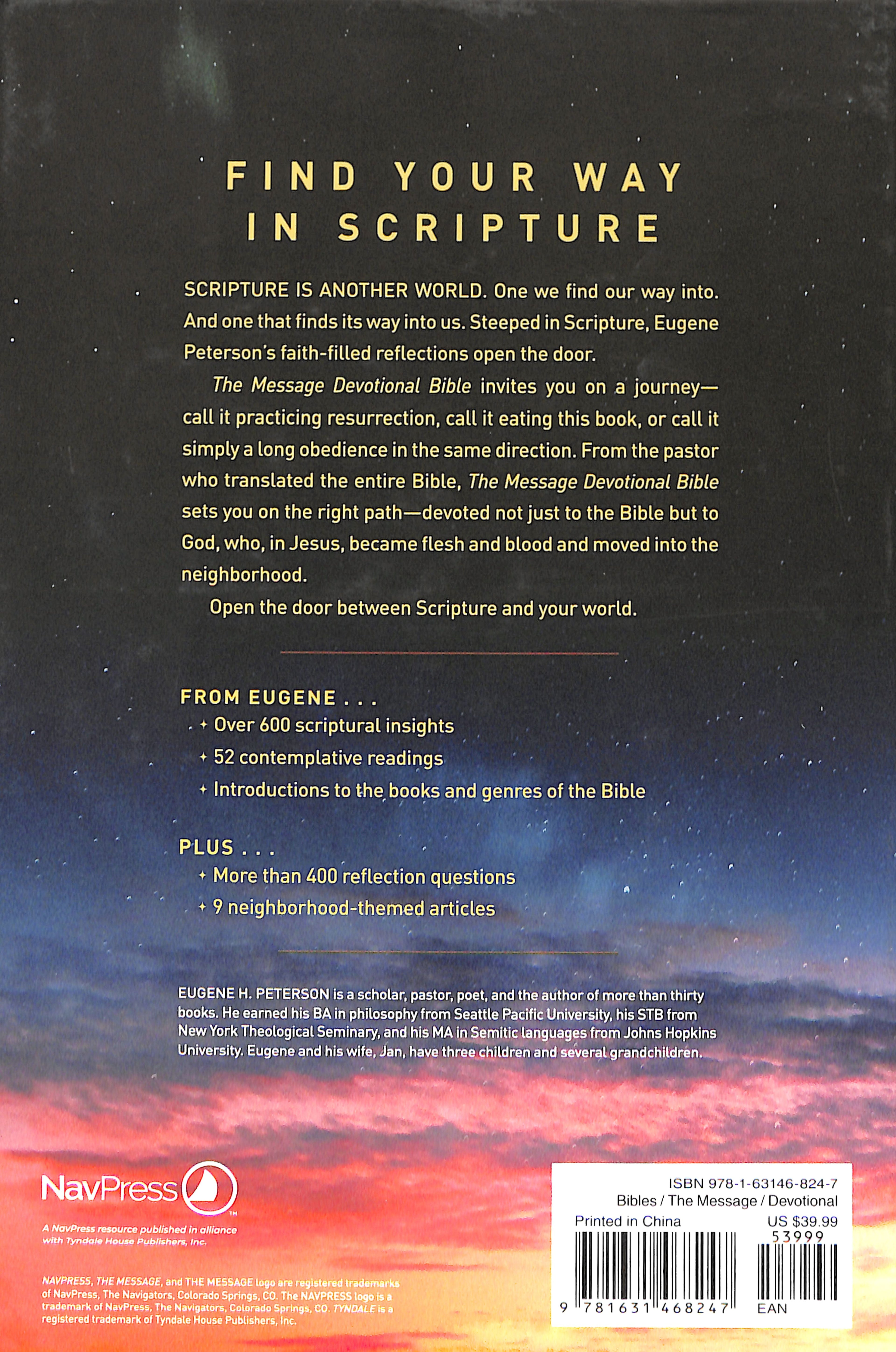 Message Devotional Bible Brown Cross (Black Letter Edition)