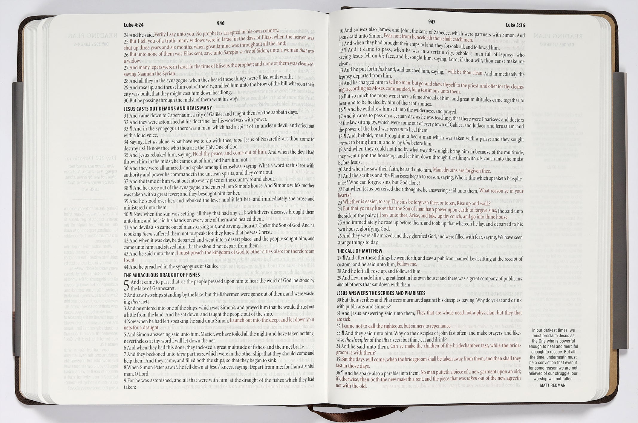 KJV Daily Wisdom Devotional Bible for Men Red Letter Edition, men's Christian Bible, daily devotional study guide
