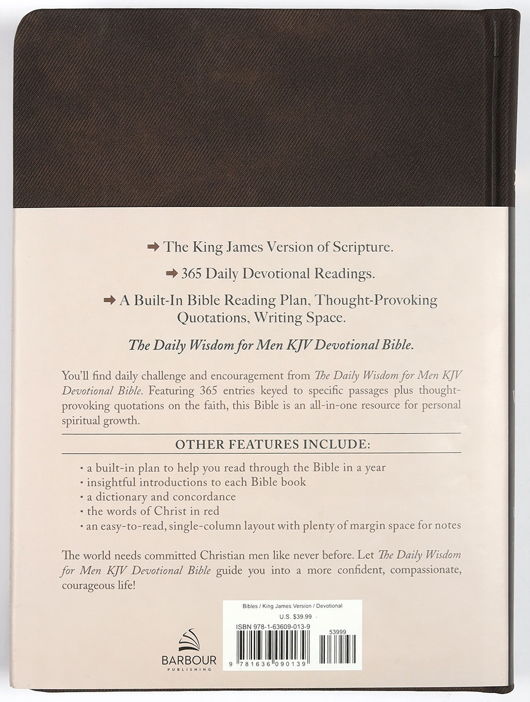 KJV Daily Wisdom Devotional Bible for Men Red Letter Edition, men's Bible study, Christian daily devotionals