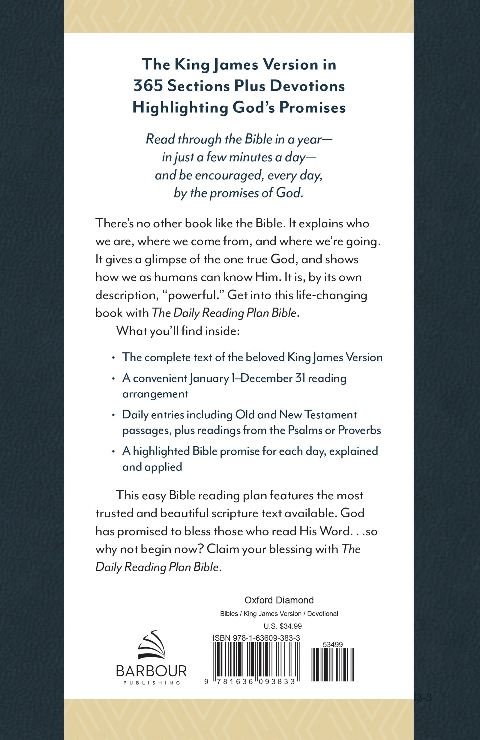 KJV Daily Reading Plan Bible Oxford Diamond