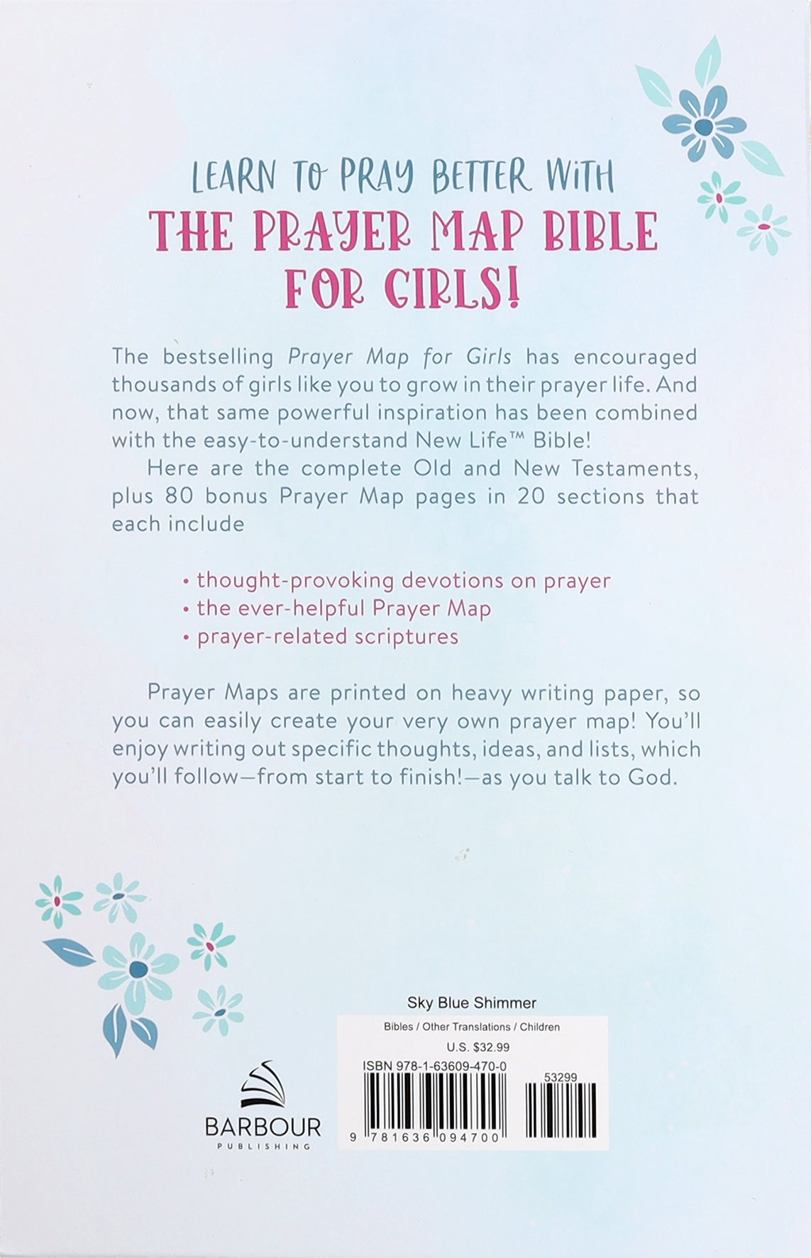 NLV The Prayer Map Bible for Girls, a beautifully designed Bible for girls