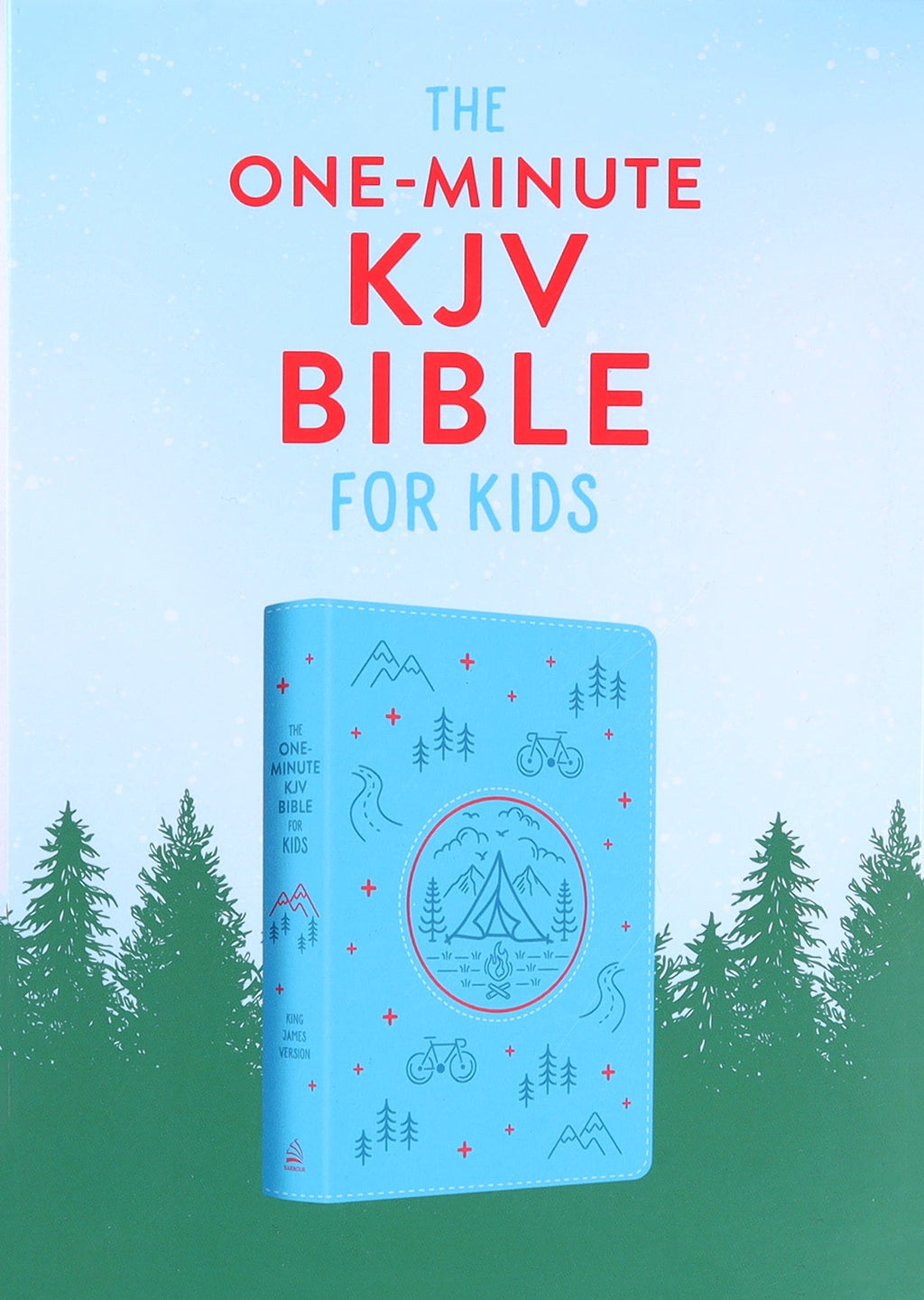 Blue children's Bible with red letter edition for kids, KJV version.