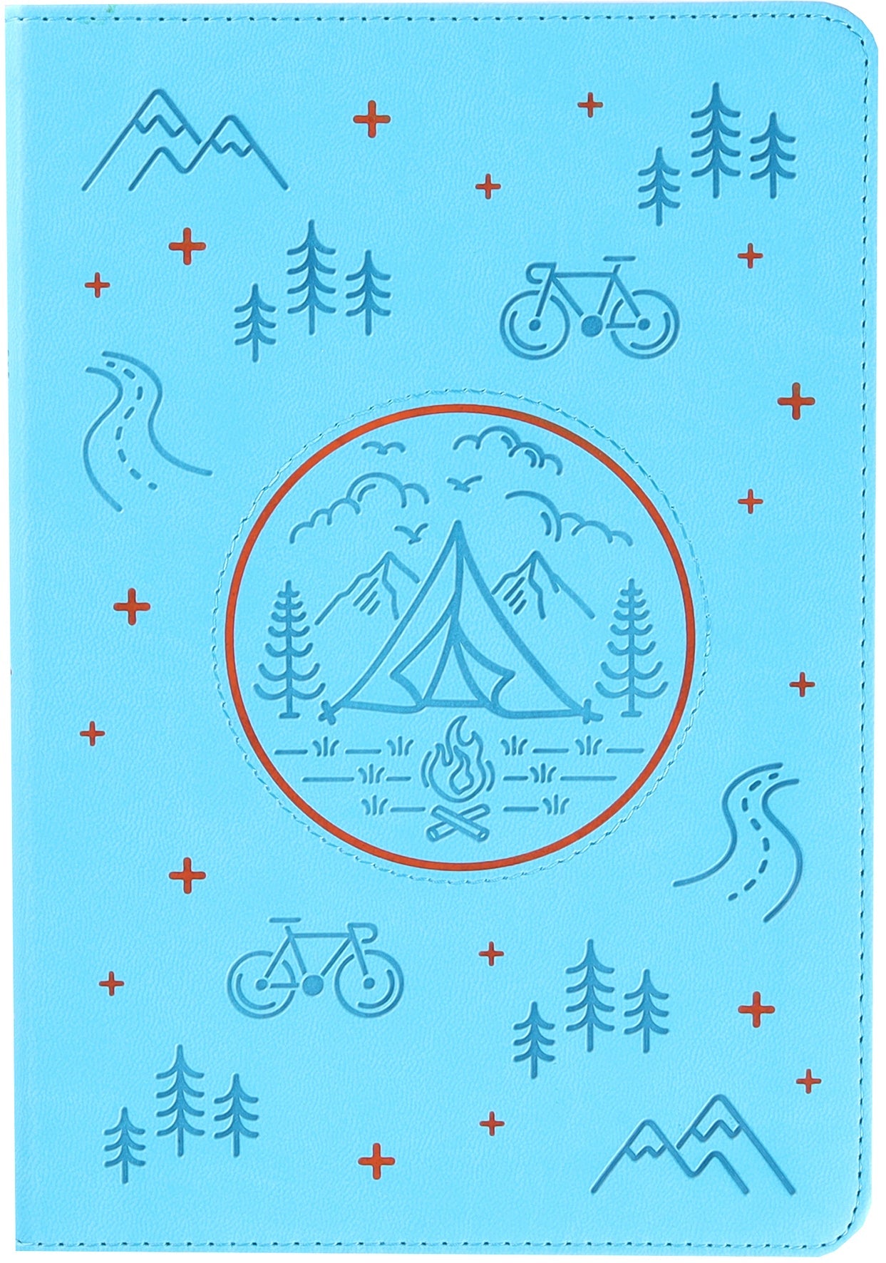 Close-up of the KJV One-Minute Bible for Kids Adventure Blue (Red Letter Edition) cover.
