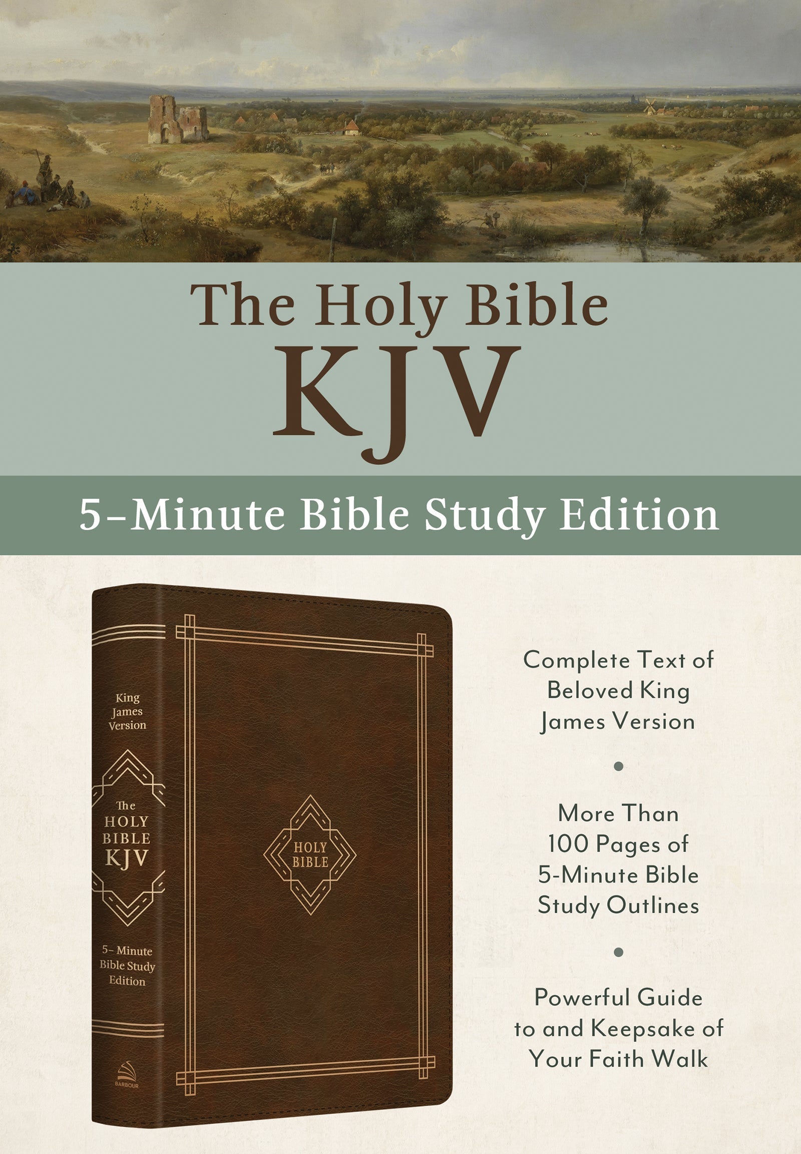KJV Journaling Bible with Wide Margins, Red Letter Edition, Classic Hickory leather cover