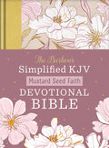 KJV Mustard Seed Faith Devotional Bible, Floral cover in red letter edition with journaling space.