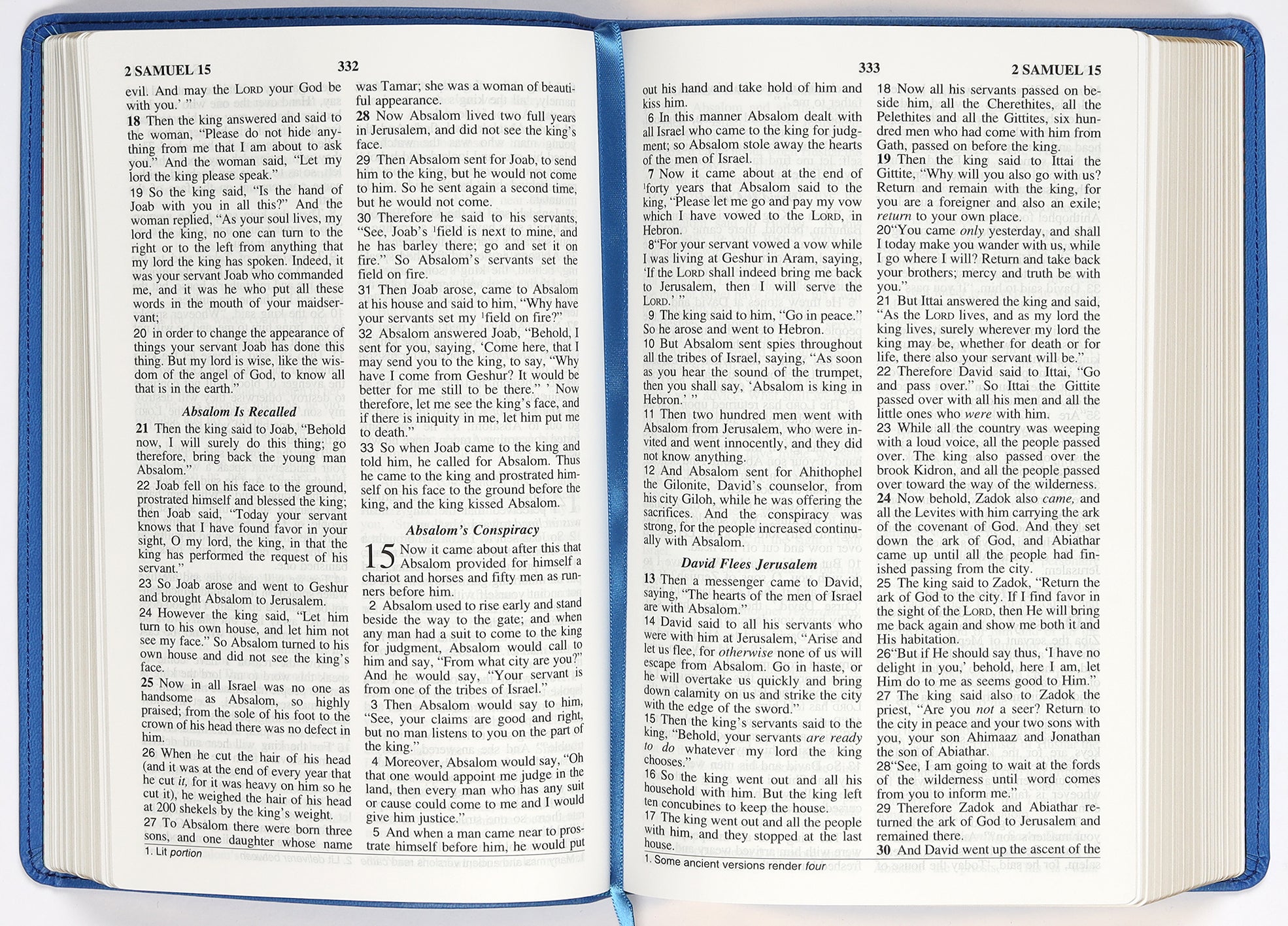 Back cover of the NASB Children's Holy Bible with Red Letter edition in Dawn Blue