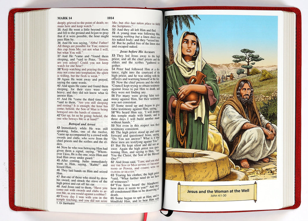 NASB Holy Bible Children's Edition Sunset Red (Red Letter Edition)