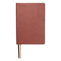 Close-up of the Black Letter LSB Journaling Bible, showcasing its Burnt Sienna leather cover