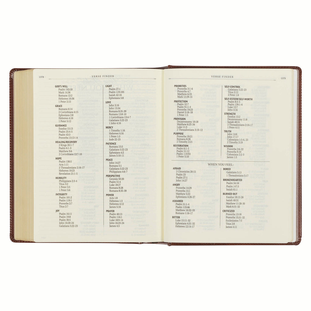 KJV Note-Taking Bible, Brown/Gold Foil (Black Letter Edition)