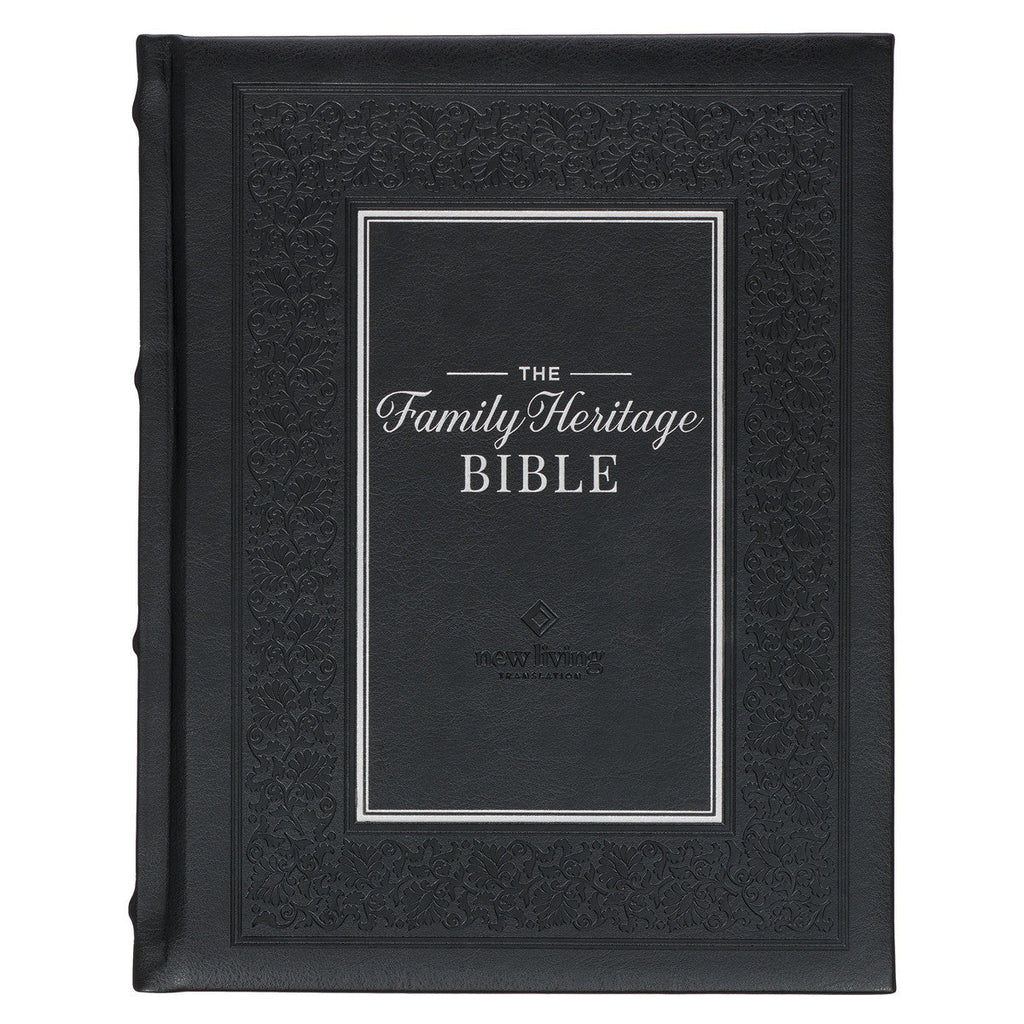 Black Letter NLT Family Heritage Bible with journaling space, a perfect blend of heritage and personal reflection.