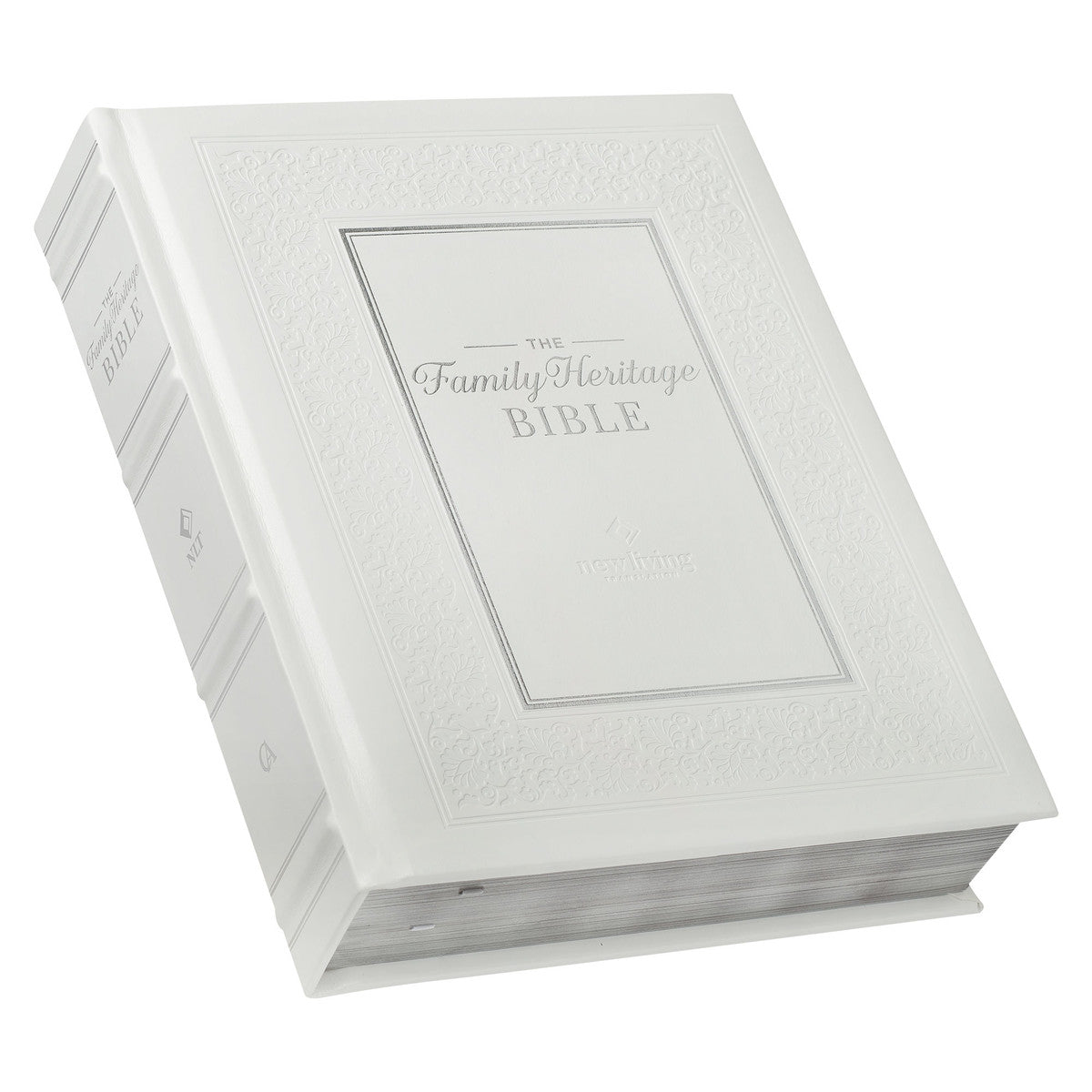 NLT Family Heritage Bible with devotional and journaling space in black letter edition