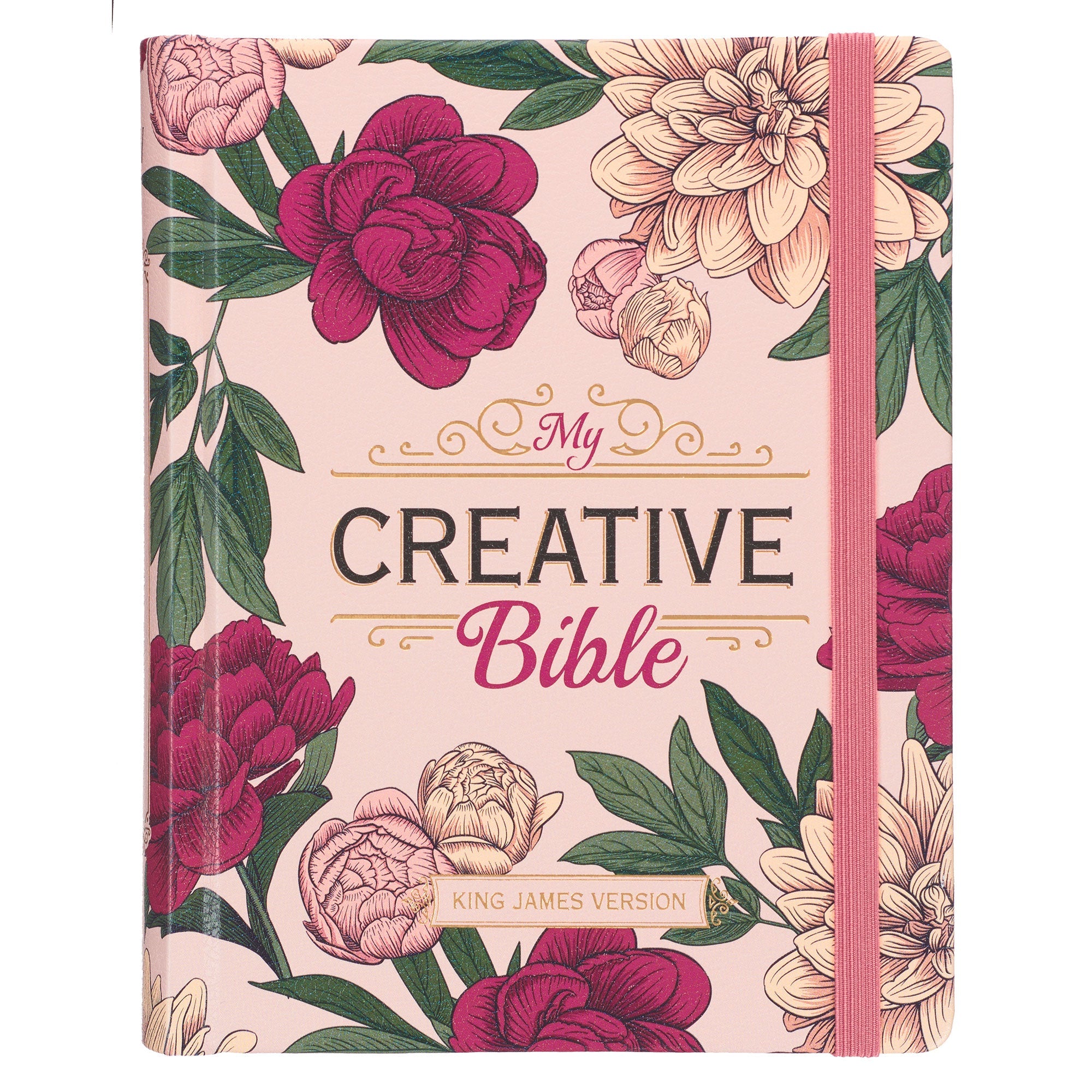 Black Letter Edition of the KJV My Creative Bible with journaling margins and elastic band