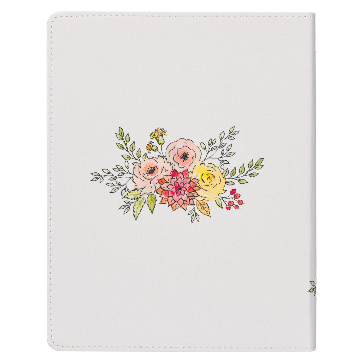 KJV My Creative Bible White Floral Black Letter Edition, devotional journaling Bible with artwork
