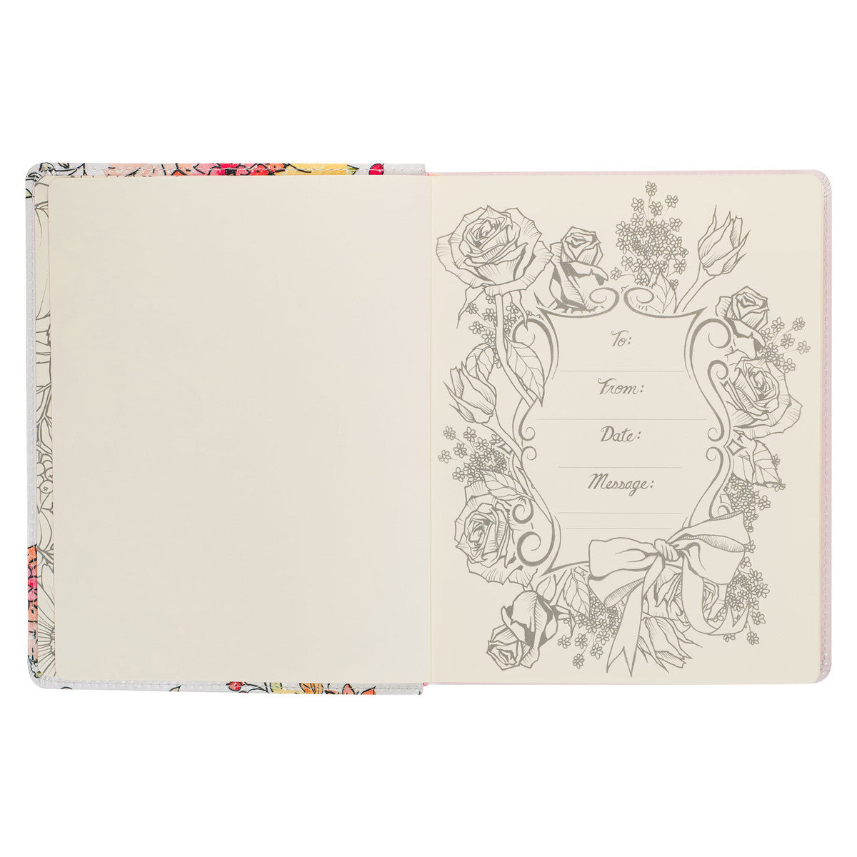 KJV My Creative Bible White Floral Black Letter Edition, devotional journaling Bible with artwork