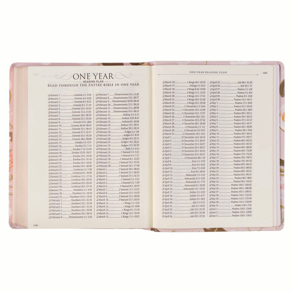 KJV Note-Taking Bible, Pink Floral (Black Letter Edition)