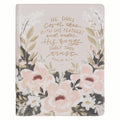 KJV Journaling Bible with Cream Floral Printed Cover, Featuring Psalm 119:97, 'He Is Our Peace'