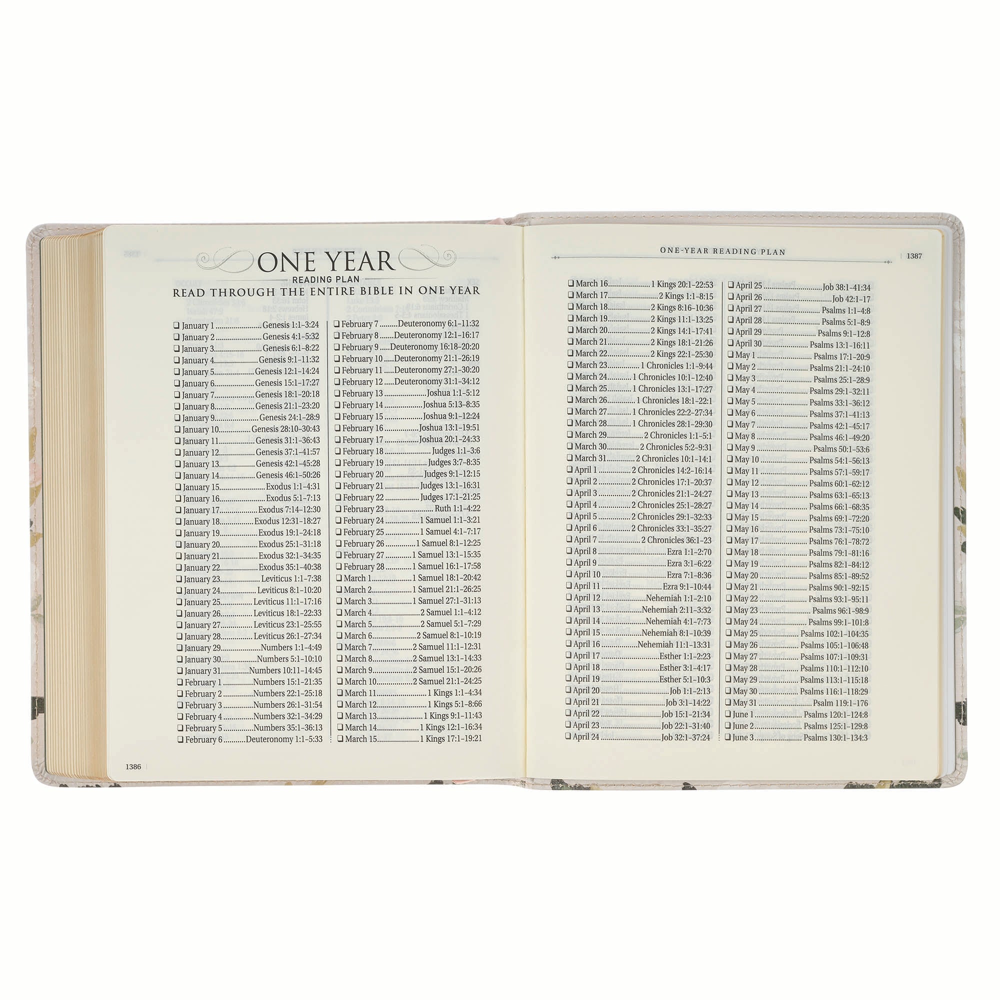 KJV Journaling Bible with Cream Floral Printed Cover, Featuring Psalm 119:97, 'He Is Our Peace'
