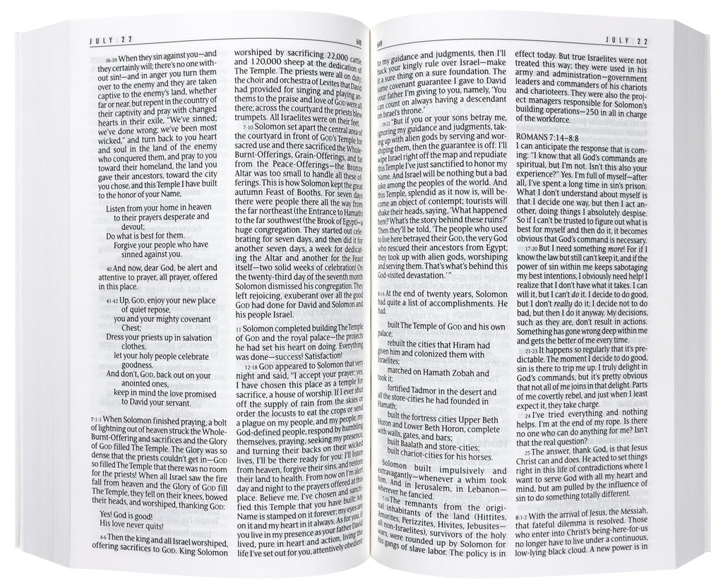 The Message MSG One Year Bible